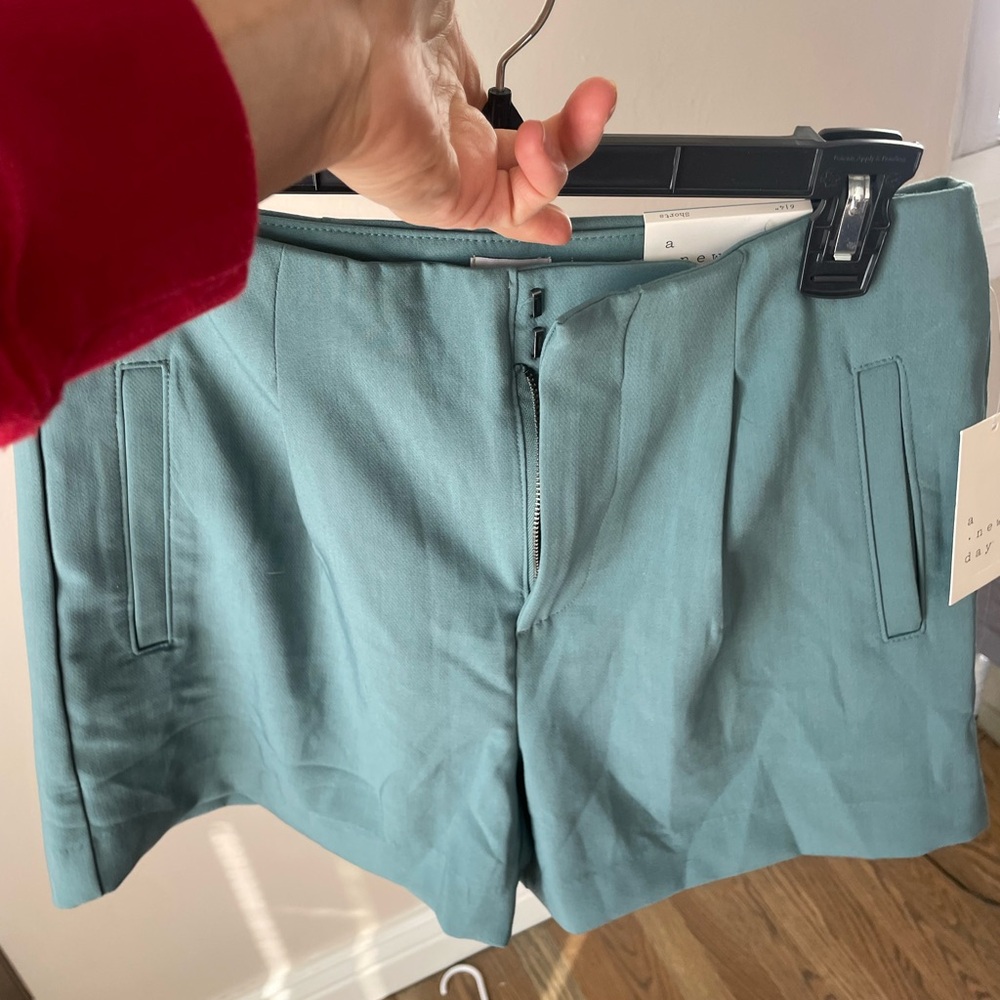 A New Day Sea Green Stretch Shorts